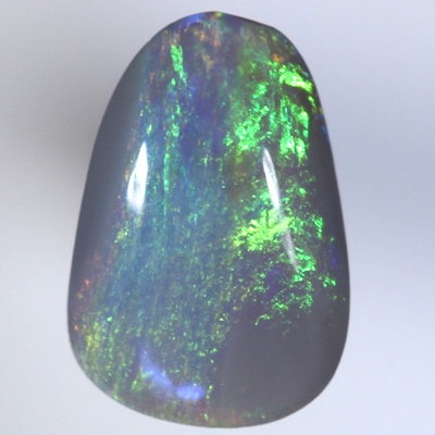 SOLID SEMI BLACK OPAL Bright sparkling orange and green , high dome